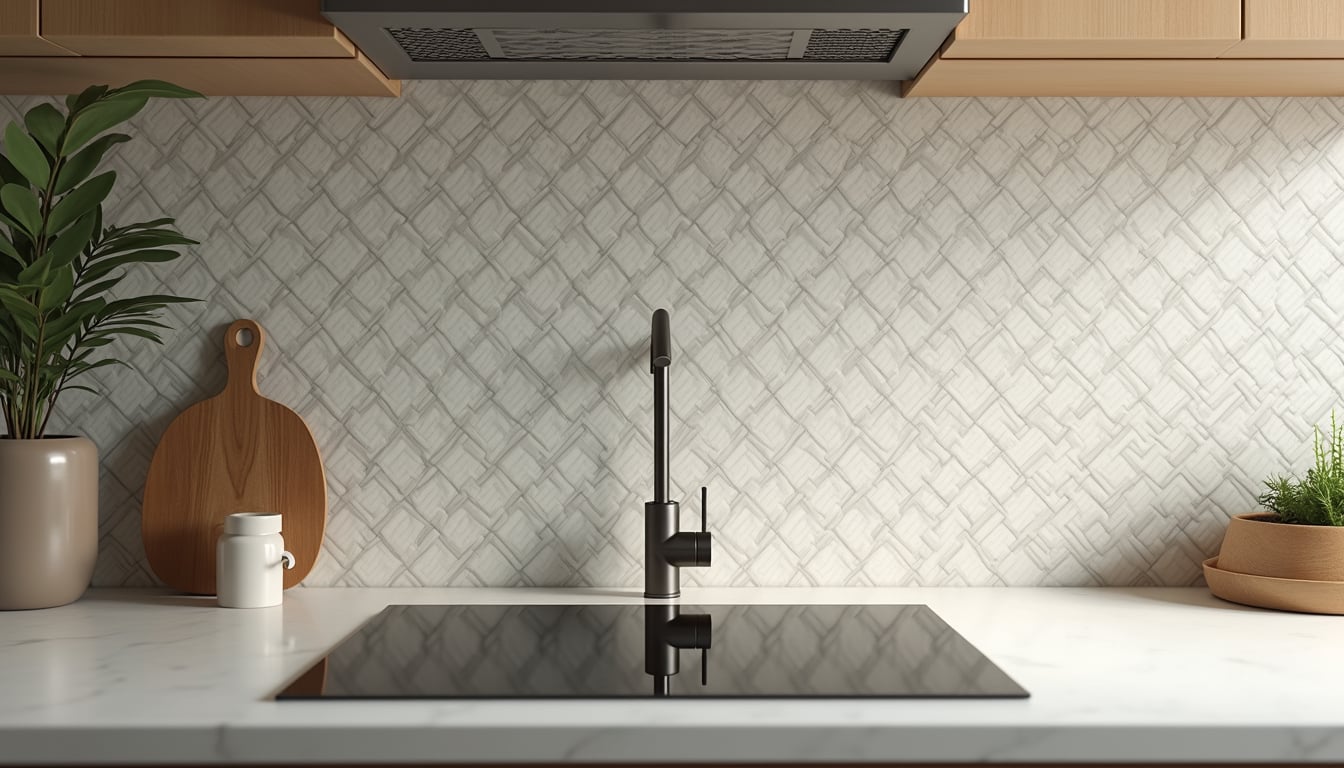 Custom tiling project for bathroom or kitchen installation