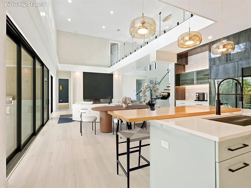 Finished open-concept home remodel with modern kitchen by Hillstar Construction in Los Angeles